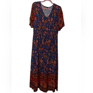 NWOT pretty garden floral maxi dress